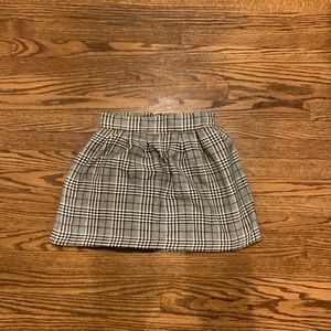 Candies black & white plaid skirt